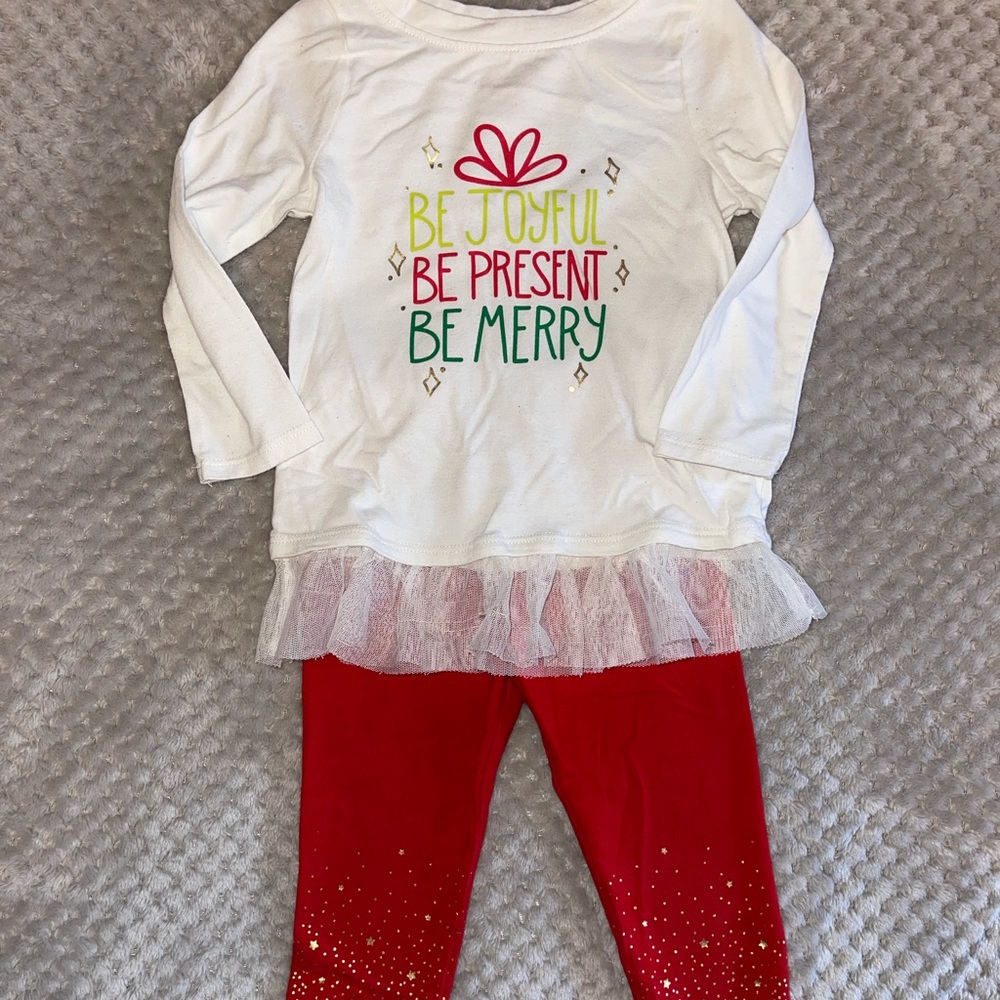 Girls Christmas Holiday Set 18M Joyful Present Set